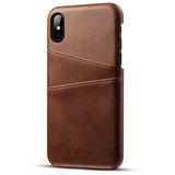 BestBuySale Cases Business Luxury Pu Leather Vintage Credit Card Holder Back Cover Wallet Card Case For Apple iPhone 8 