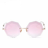 BestBuySale Women's Sunglasses Women's Fashion Rimless Sunglasses - Silver Blue, Gold, Pink,Silver,Brown 