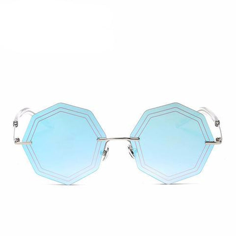 BestBuySale Women's Sunglasses Women's Fashion Rimless Sunglasses - Silver Blue, Gold, Pink,Silver,Brown 