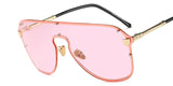 BestBuySale Women's Sunglasses Women's Big Summer Fashion Sunglasses - Black Gray,Blue Tea, Silver Mirror,Tea Frame,Yellow Frame,Pink Frame 