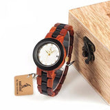 BestBuySale Wooden Watch Two-tone Wooden Watch for Women in Wood Box 