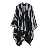BestBuySale Poncho Scarves Women's Fashion Winter Striped Poncho Scarf - 5 Colors 