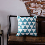 BestBuySale Cushion Covers Embroidered Blue Geometric Pillow Cushion Cover - 45x45cm - 10 Designs 