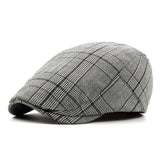 BestBuySale Beret Hat Men's Vintage Retro Plaid Beret Hat - Coffee,Black,Gray 