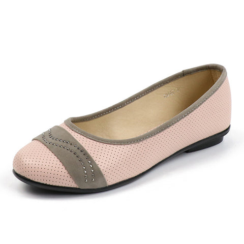 BestBuySale Flats Women's Slip On Fashion Flat Summer Shoes - Pink,White 