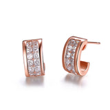 BestBuySale Earrings Women's Luxury Clear Cubic Zirconia Stud Earrings 