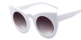 BestBuySale Women's Sunglasses Women's Fashion Women Round Cat Eye Sunglasses - Leopard,White Black,Matte Black,Pink Leopard,White,Black 