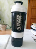 BestBuySale Bottles Protein shaker Bottle With 3 Layers - Black,Green,Purple,Red,White 